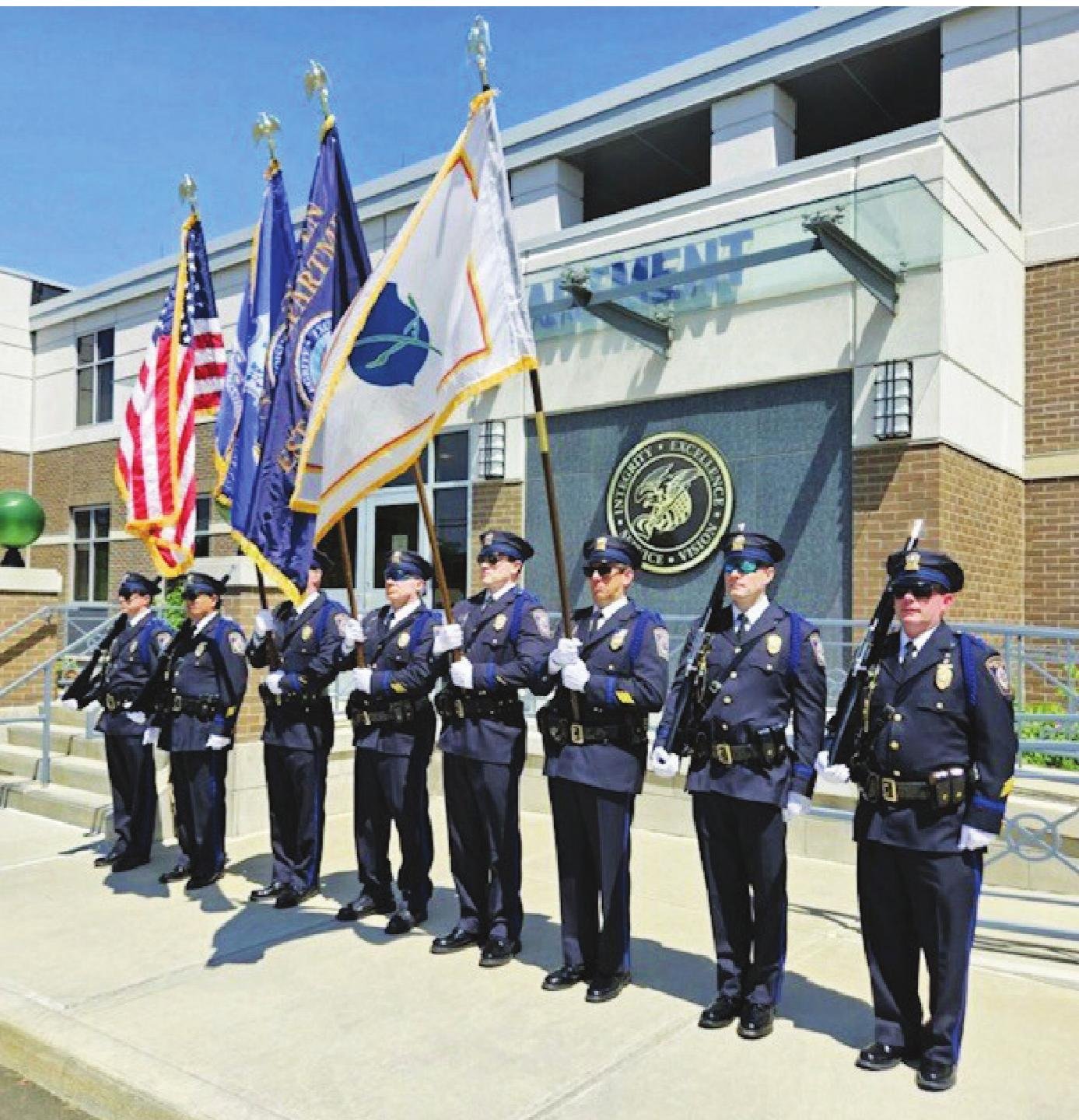 The North Haven Police Department honor guard