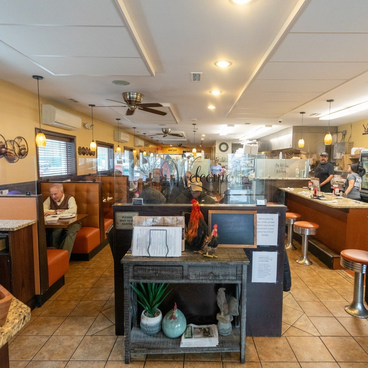 The State Street Cafe dining room with booths and a counter