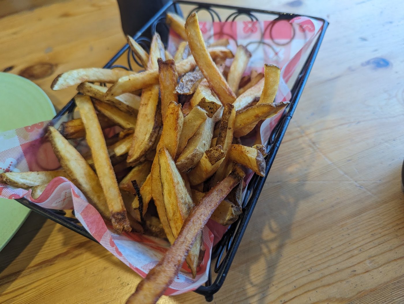 A basket of hand-cut french fries from Stellato’s Deli